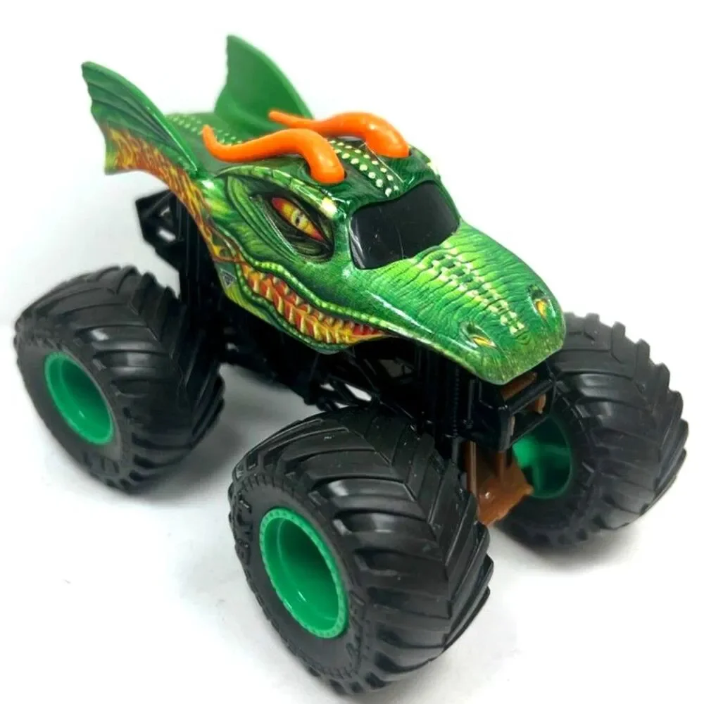 Monster Jam Diecast Monster Trucks - Scooby-Doo,  Dragon & Iron Warrior, Lot (3)